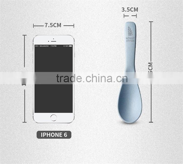 Wheat straw plastic tableware colorful spoon set