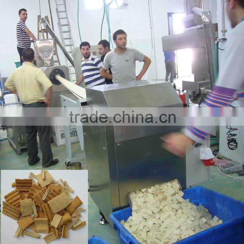 Stainless Steel Extruded Snack Food Fried Wheat Flour Bugle production line