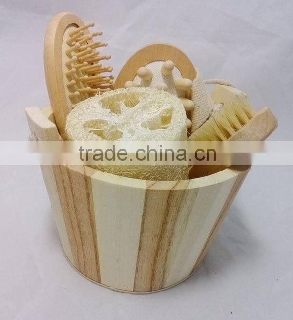Natural Boar's Bristle Wooden Handle Bath Shower Body brush