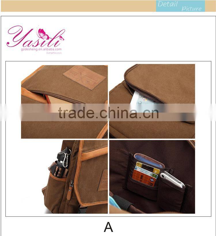 Guangzhou brand high-quality vintage canvas backpack