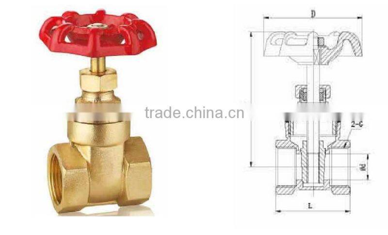 Dn 15 20 25 32 40 brass compression vacuum gate valve