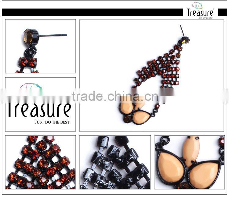 gemstone jewelry ga color resin flower dangle diamond earrings jewelry 2015