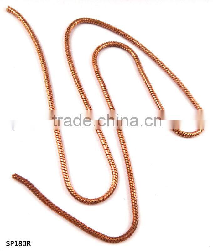 Round Shape Brass Snake Chain for jewelry making