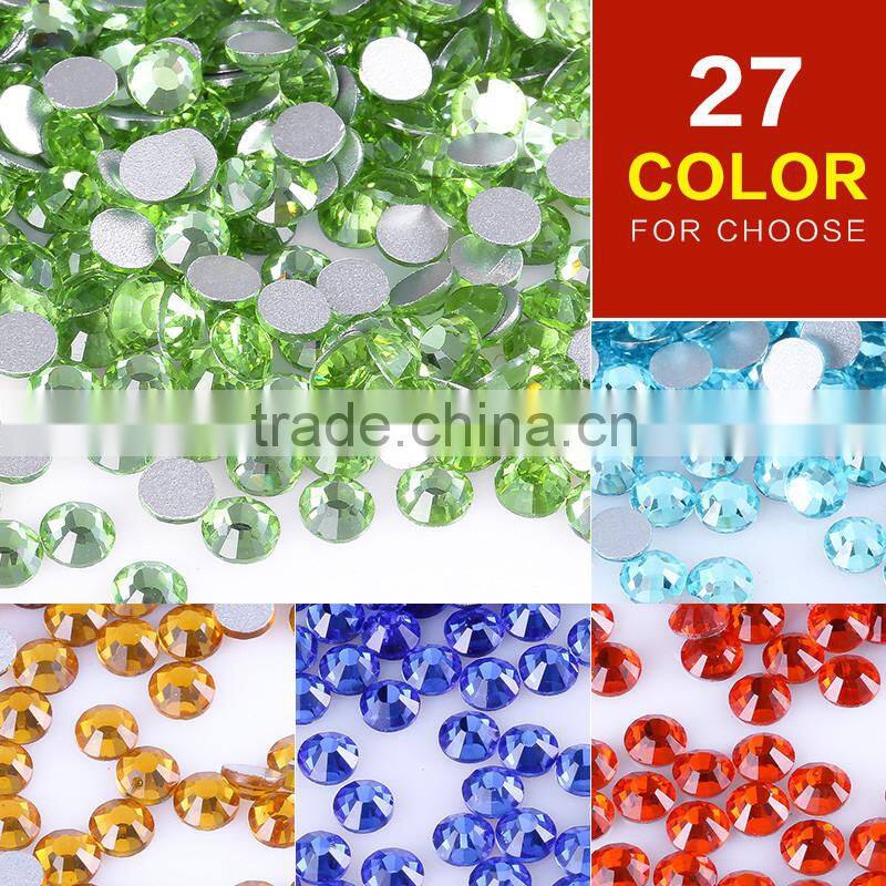 1440pcs SS3-SS40 27 colors for you choose Crystal glass hot fix rhinestones Nail Art Decoration