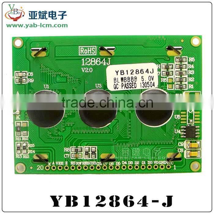 12864 lcd module lcd panel 128X64 with backlight Blue yellow-green gray