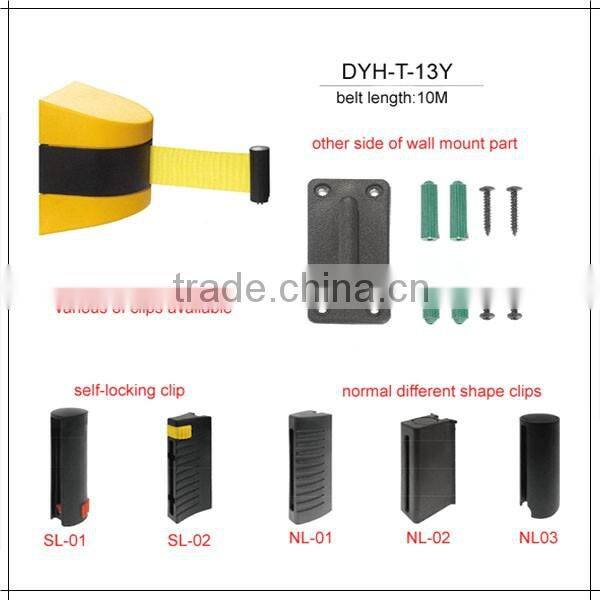 China manunfacutrer 5m belt cassette on the safety barrier wall mounted barrier for warehouse