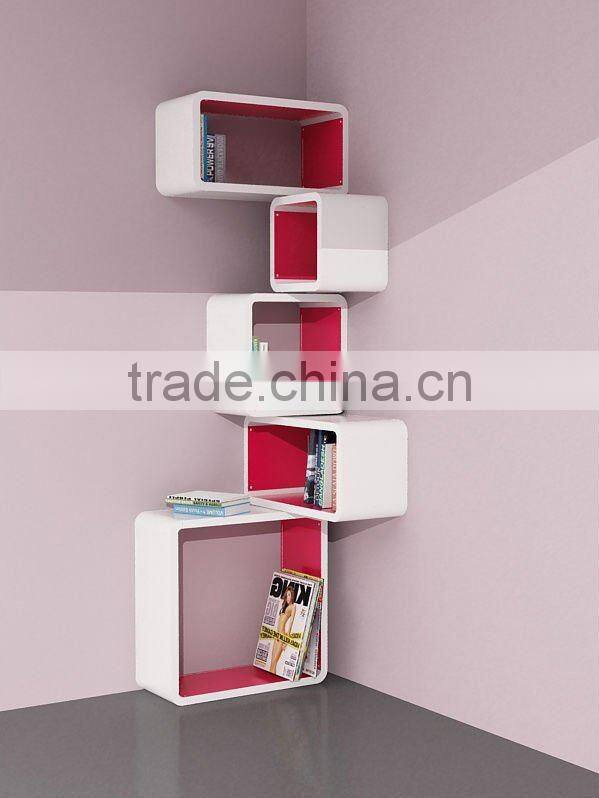 modern cube wall shelf