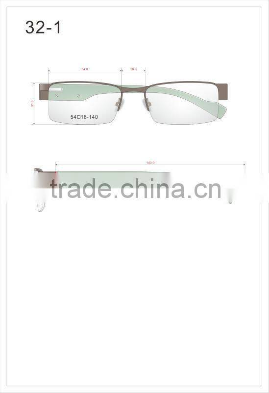 Fashion optical frame,high quality glasses,two color glasses frame