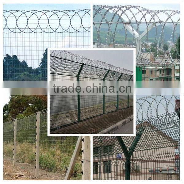 Welded Wire Mesh Fencing With Razor Wire