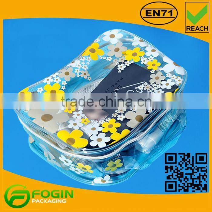 pvc printed heat seal bags cosmetics