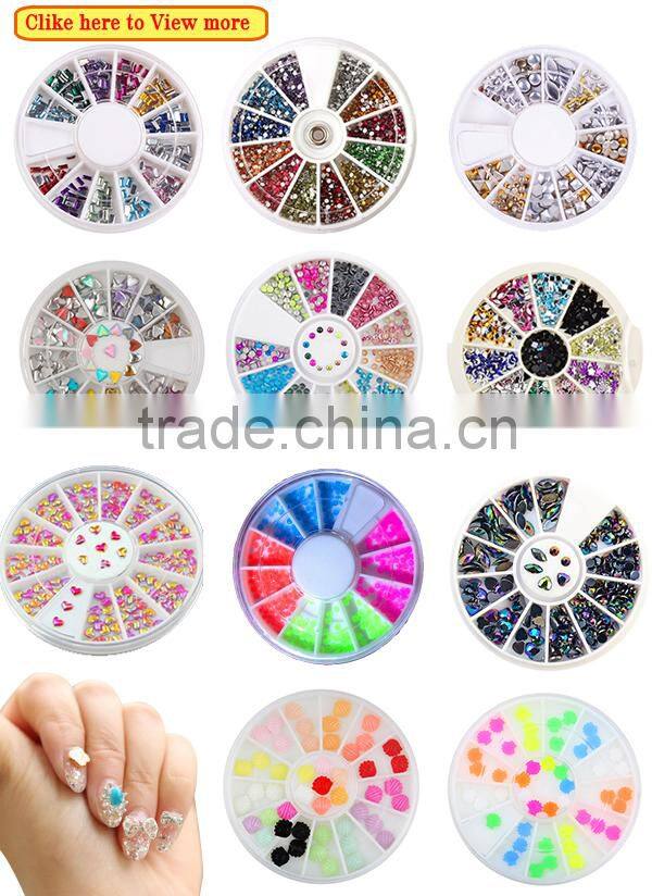 Colorful Neon nail shell decoration,3d nail art decoration 2015 YIWU Jinhua