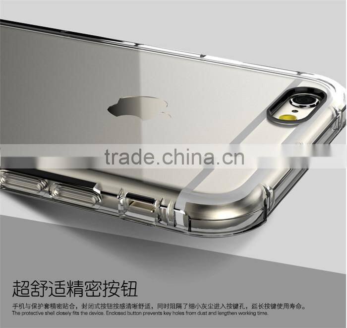 Clear Soft TPU Shockproof Matte Case For iphone 6 plus/iphone 6