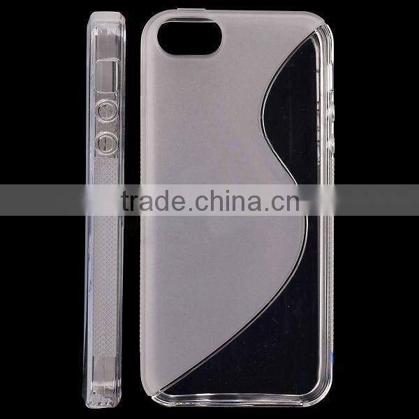 For iphone 5 black S-line Gel silicon Case Rubber Skin Tpu Cover