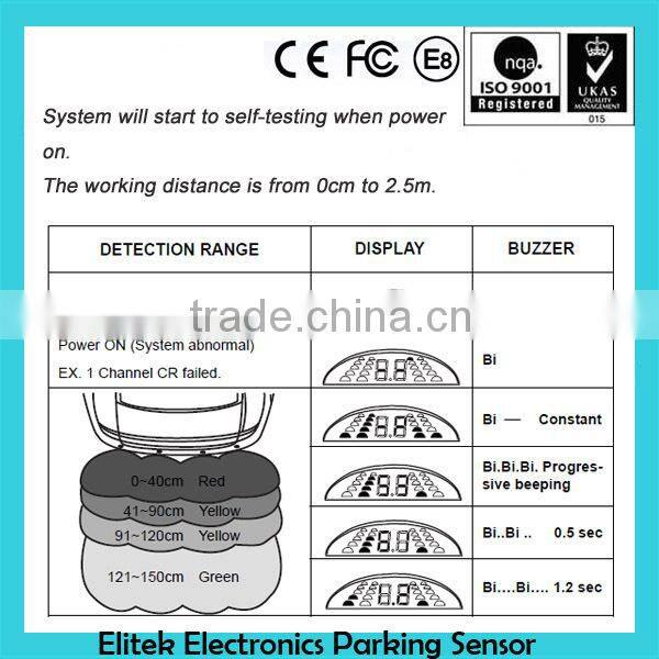 LED display parking sensor for suzuki swift(CD01-4-TF3)