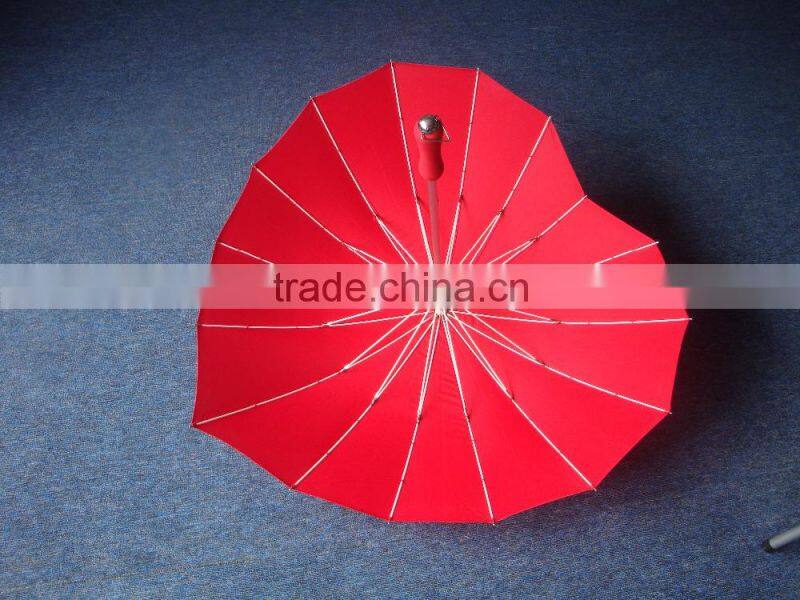 factory manual 23 inch lady red heart wedding umbrella