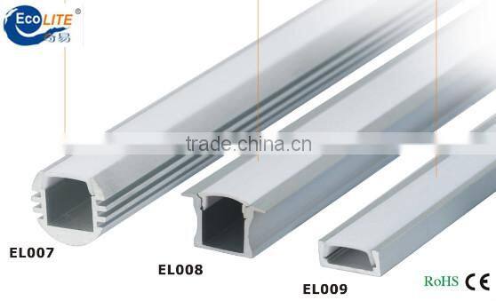 2016 smooth lighitng UV Resistant PC cover SMD3528 aluminium led profile for led strip light