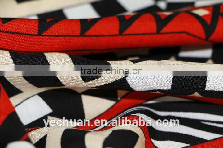 Wholesale middle aged women fashion dress rayon printing fabric