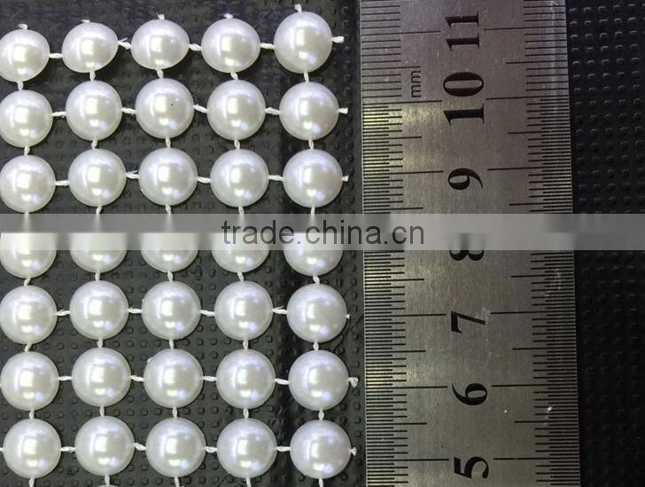 New fashion rhinestone pearl beaded trim for wedding dress