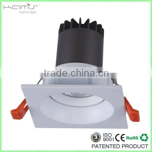 Most popular COB high quality dimmable 10watt square led downlight
