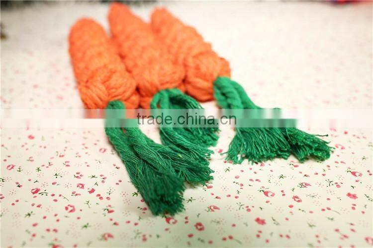 Carrot shape rope pet toys for dog
