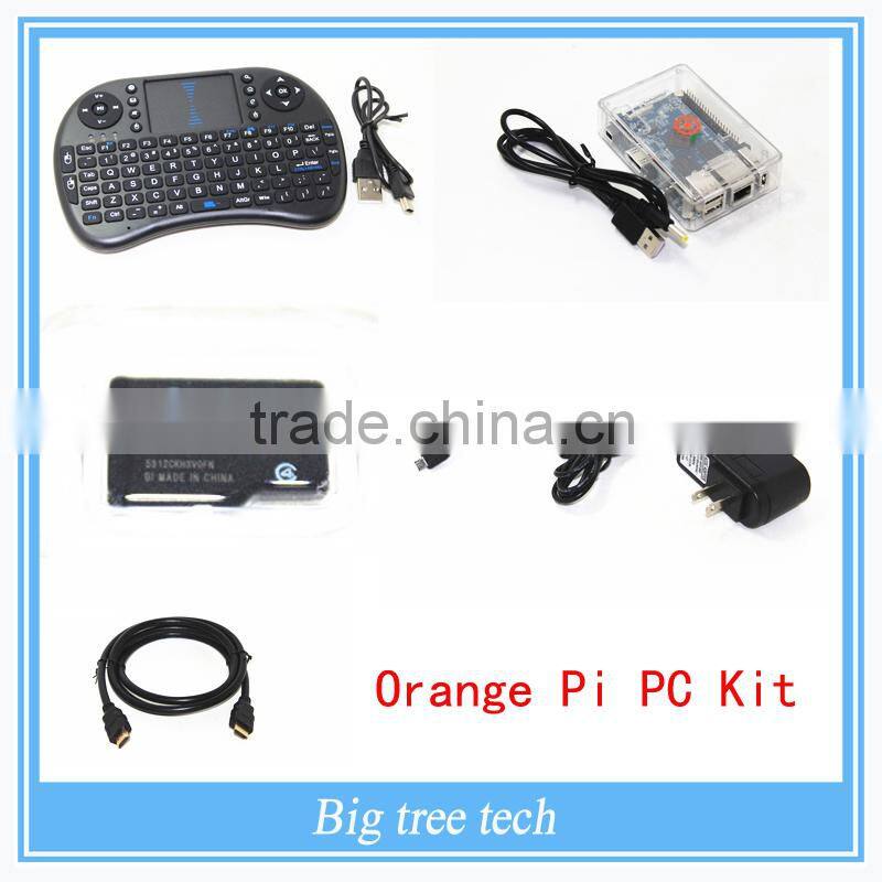 Orange pi pc KIT with the case and the power supply with Rii mini I8 keyboard with SD 8GB and raspberry pi USB KIT037
