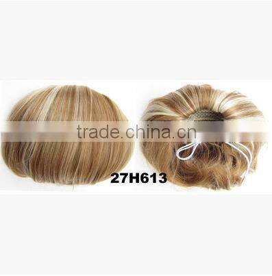 New style hair bun Chignon Ponytail Drawstring Hairpieces Color Black #1
