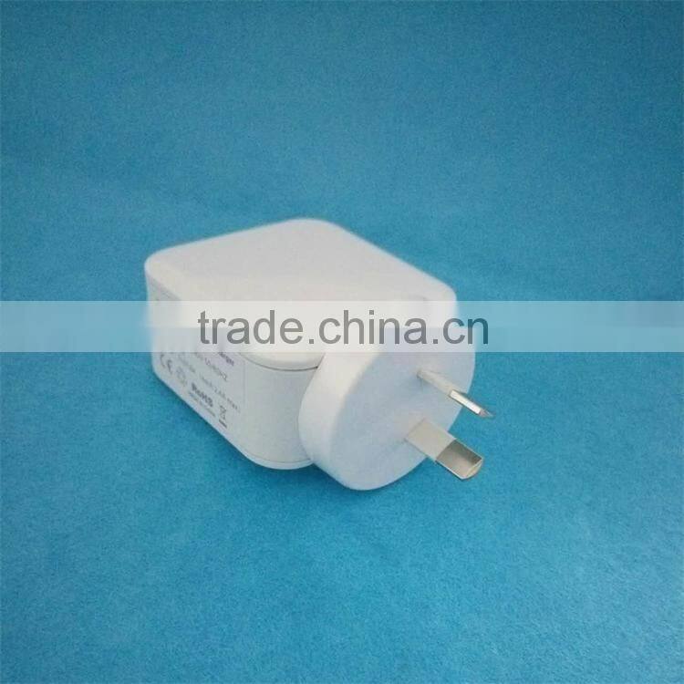 SAA approved AU plug dual usb wall charger for Australia market