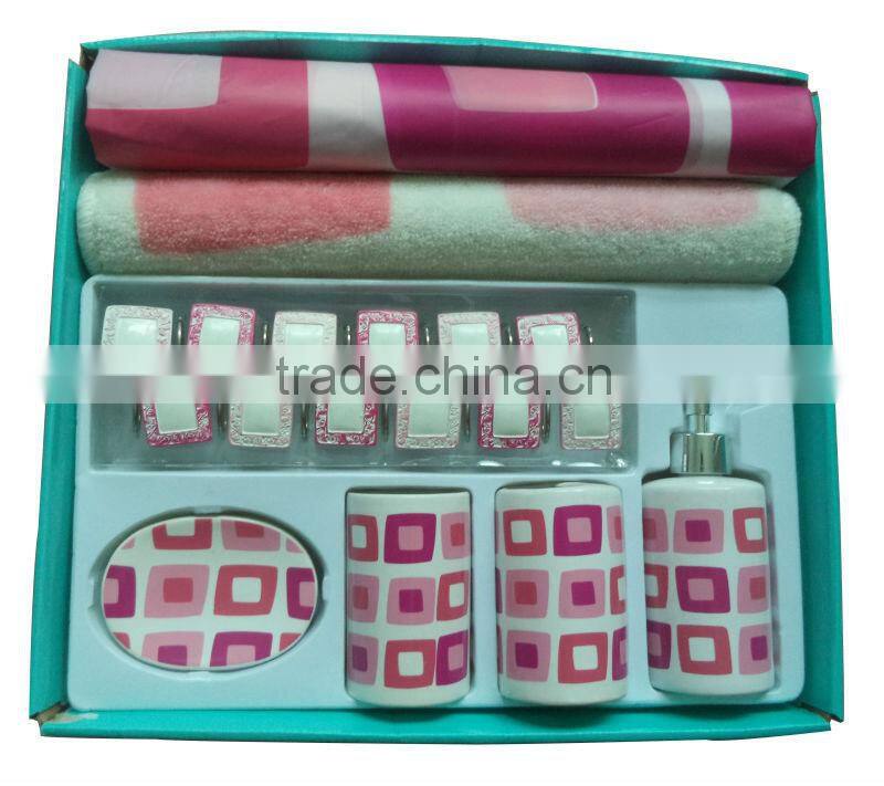 Luxury Furnishings 4pcs grey ceramic bath gift set