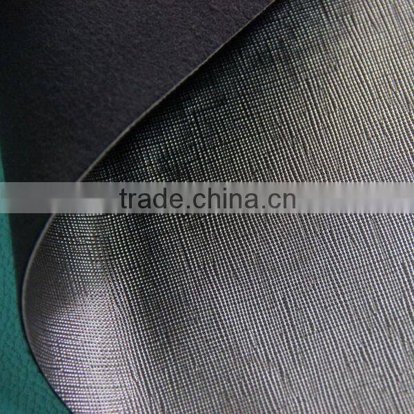 Waxy PU leather material for bag and sofa usage with soft hand feeling