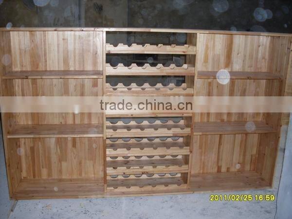 wooden wall unit wine display case/showcase wine retail store furniture