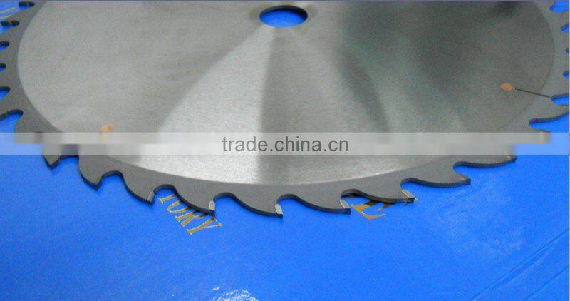 high quality low price steel body in 75Crl, 65Mn, carbide tip in CERATIZIT, TAIWAN-CB BRAND TCT SAW BLADE FOR WOOD CUTTING