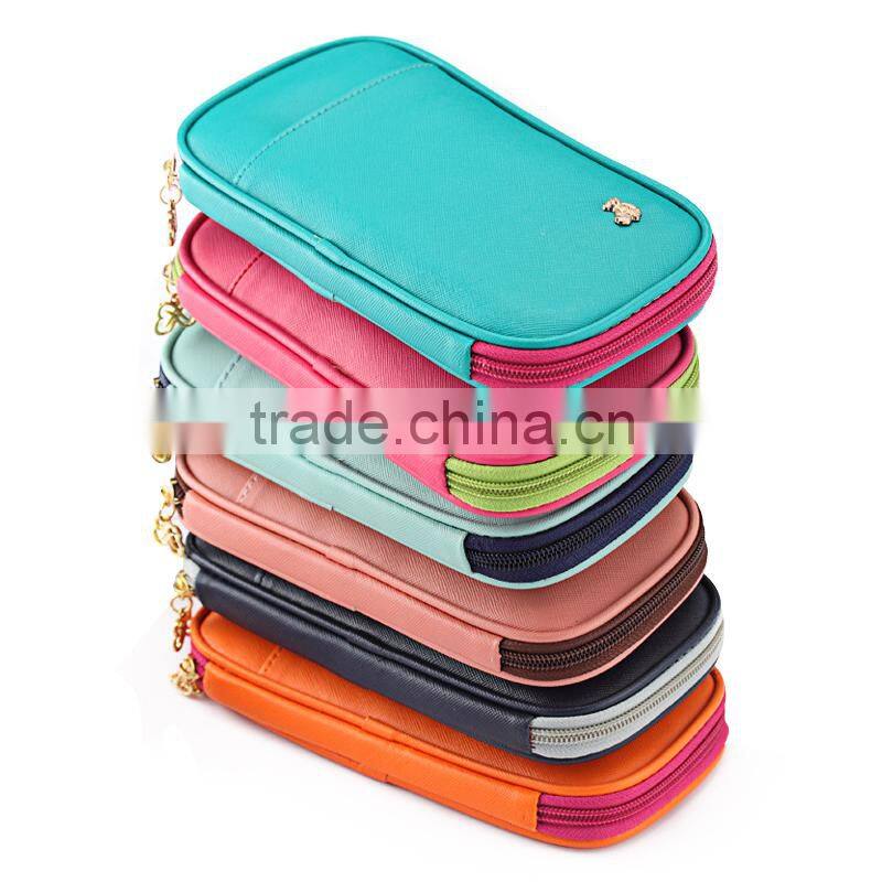 Candy Color Pencil CasePortable Multifunction Solid Color Pencil Box Pouch Fashion Pencil Bag Free Shipping