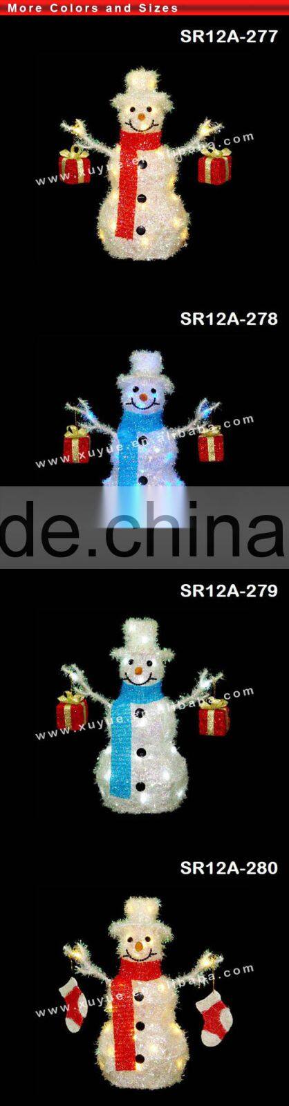 Battery powered led snowman