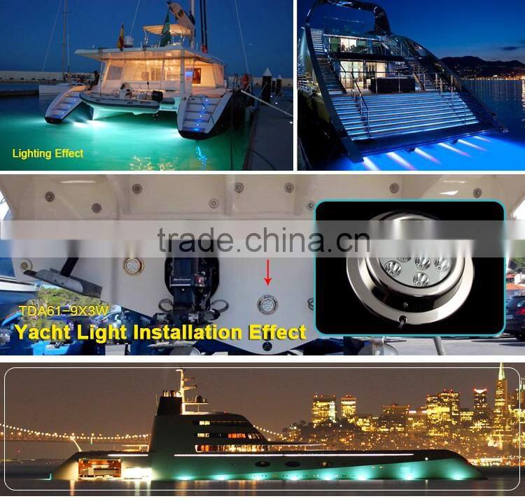 4.5 inch 27W round yacht boat marine light IP 68 316 stainless steel anti-corrosion