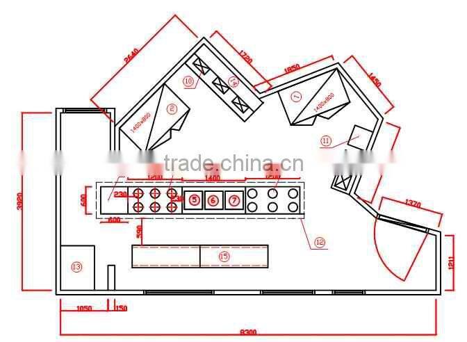 6 Burner gas stove With Splash Back