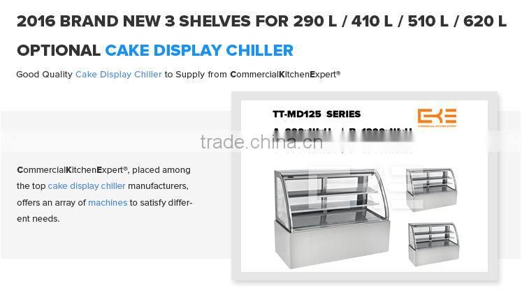 Curved Glass Door Arch Shape Commercial Display Cake Refrigerator Showcase Bakery Cake Display Chiller