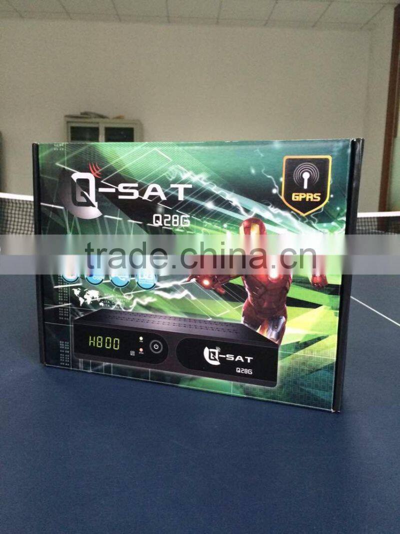 2015 hot product Q-SAT Q28G,Q-SAT Q28,qsat q28g hd dvb-s2+t2 gprs free 1year iks factory price