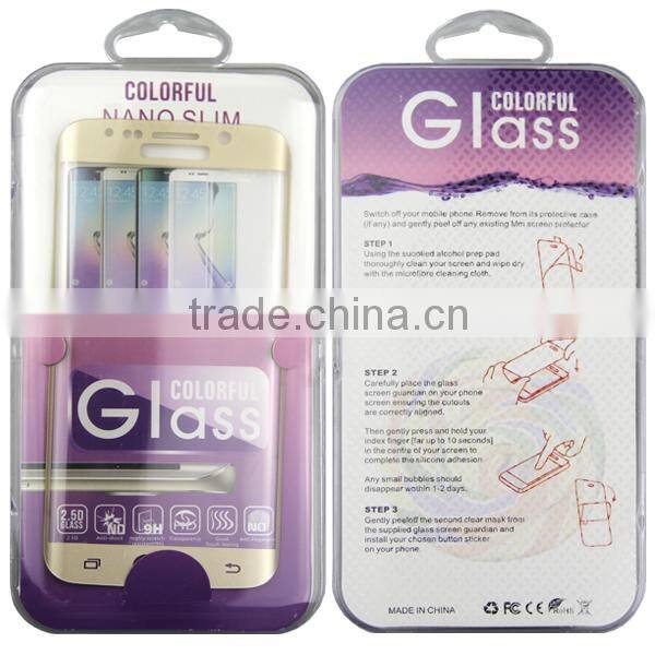 China suppliers hot selling tempered glass screen protector for s6 edge