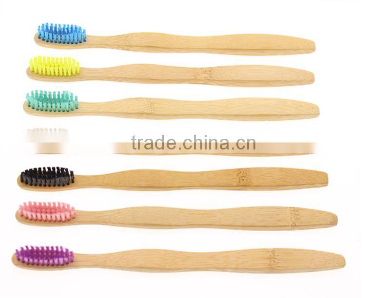High Quality colorful charcoal wholesale wooden bamboo toothbrush