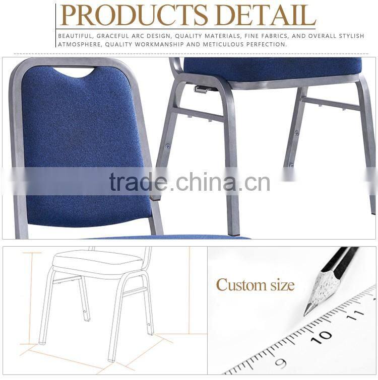 Elegant banquet dining chair stacking aluminum banquet chair