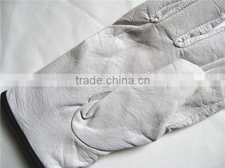 Wholesale Alibaba White Color Pigskin Leather Safety Skate Gloves