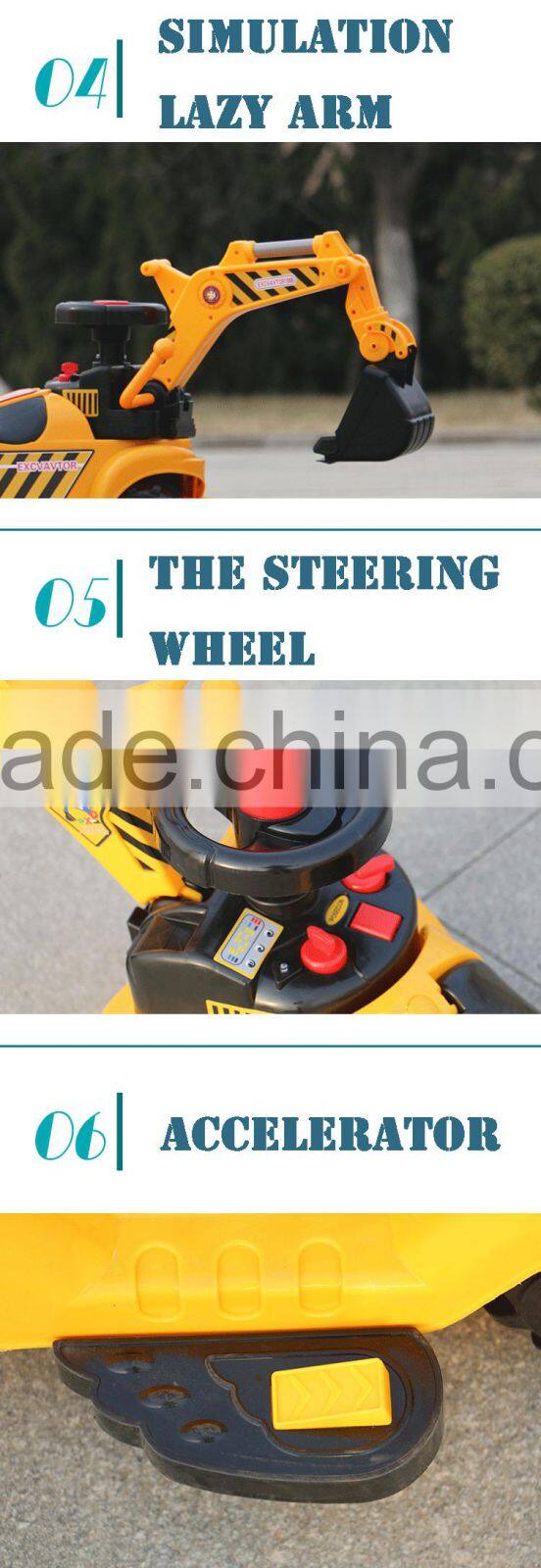 hot sell kids toy excavator ride on car