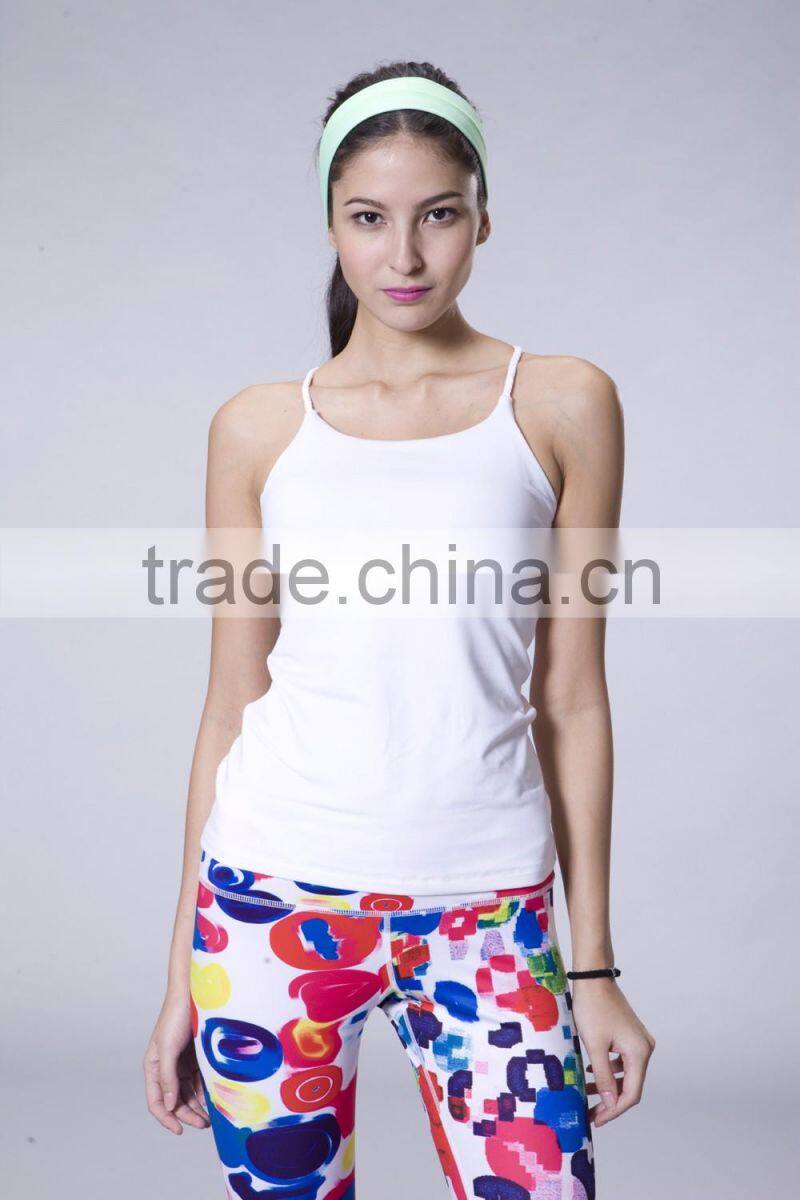 Women Sports Sleeveless Shirt Stringer Tank Top With Custom Private Label