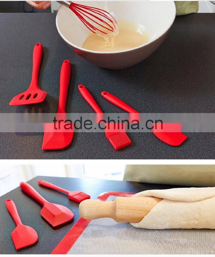 Colorful 5Pcs Silicone kitchen accessories set
