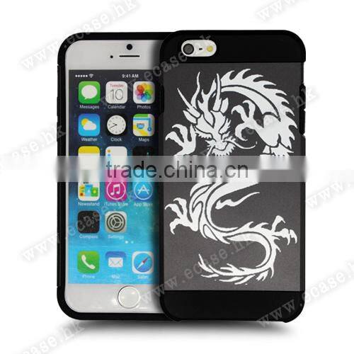 For Iphone 6 Good Quality Ocase Designable Colorful Drawing Painting PC/TPU two in one phone case with press key