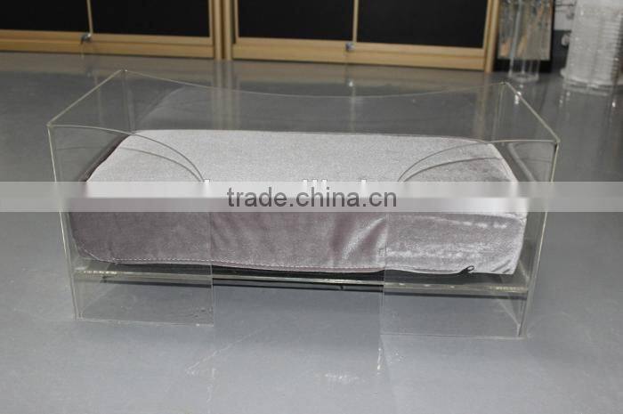 easy clean comfortable acrylic pet bed