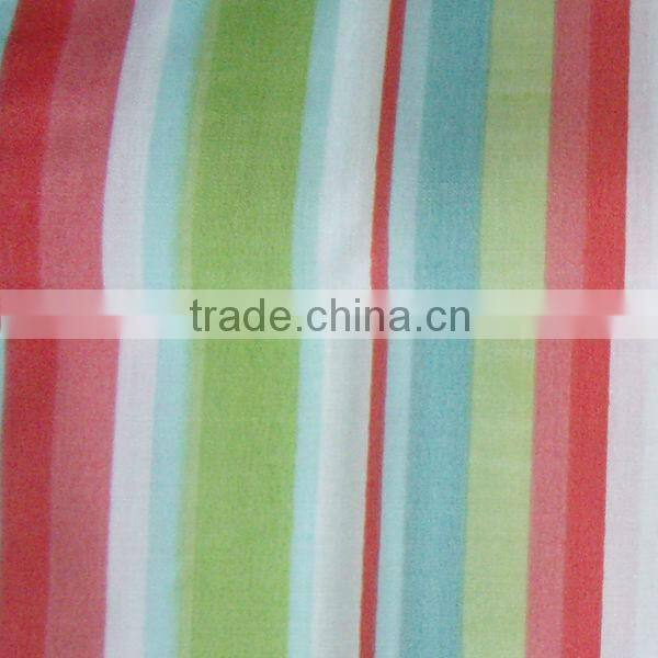 T/C 80/20 45*45 110*76,stripe printed polyester cotton muslin fabric