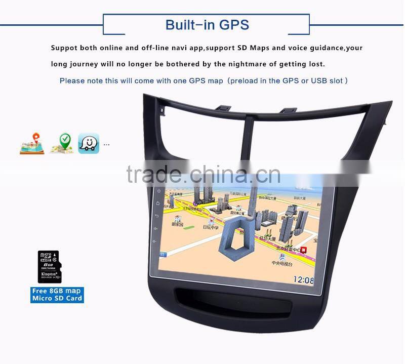 9 Inch 2 din 1.6GHz obd2 Android car gps dvd player with Capacitive Multi touch Screen for CHEVROLET sail 2015 2016
