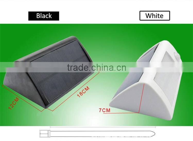 28 led white color round triangle lampshade 2200mah Ni-MH battery PIR sensor + Light control solar led wall light