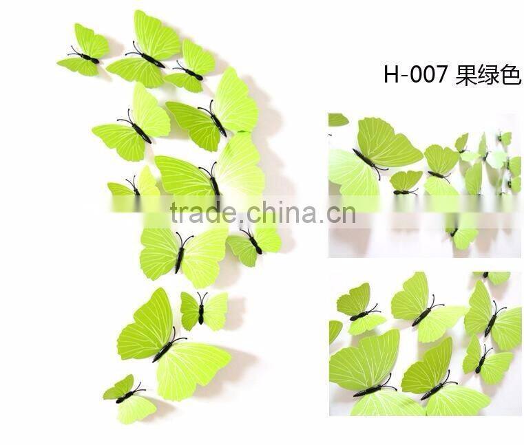 Best price all kinds PVC wall stickers butterfly 3d butterfly wall sticker For Sales